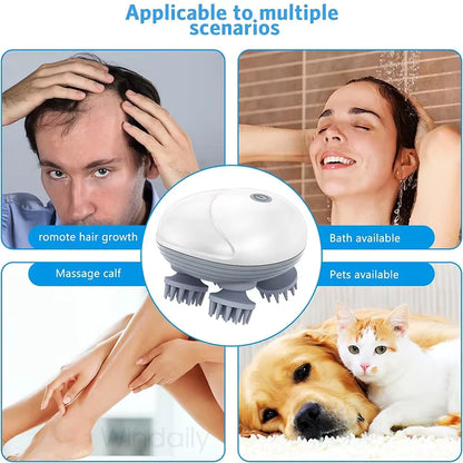 Scalp Kneading Massager For Stress Relief & Relaxation