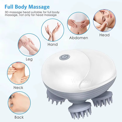 Scalp Kneading Massager For Stress Relief & Relaxation