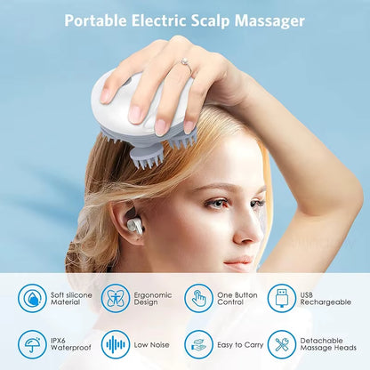 Scalp Kneading Massager For Stress Relief & Relaxation