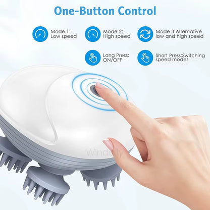 Scalp Kneading Massager For Stress Relief & Relaxation